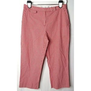 Tommy Hilfiger Checkered Gingham Cropped Pants 10